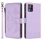 For T-Mobile Revvl 6 Pro 5G / 6X Pro 5G Butterfly Love Flower Multi-card Zipper Wallet Leather Phone Case(Light Purple) - 2