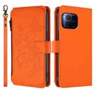 For T-Mobile Revvl 7 Pro / T Phone 2 Pro Butterfly Love Flower Multi-card Zipper Wallet Leather Phone Case(Orange) - 2