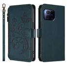 For T-Mobile Revvl 7 Pro / T Phone 2 Pro Butterfly Love Flower Multi-card Zipper Wallet Leather Phone Case(Dark Green) - 2
