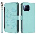 For T-Mobile Revvl 7 Pro / T Phone 2 Pro Butterfly Love Flower Multi-card Zipper Wallet Leather Phone Case(Mint Green) - 2
