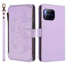 For T-Mobile Revvl 7 Pro / T Phone 2 Pro Butterfly Love Flower Multi-card Zipper Wallet Leather Phone Case(Light Purple) - 2