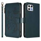 For T-Mobile Revvl 7 / T Phone 2 5G Butterfly Love Flower Multi-card Zipper Wallet Leather Phone Case(Dark Green) - 2