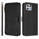 For T-Mobile Revvl 7 / T Phone 2 5G Butterfly Love Flower Multi-card Zipper Wallet Leather Phone Case(Black) - 2