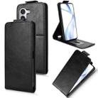 For Fujitsu Arrows Alpha F-51F Magnetic Vertical Flip Leather Phone Case with Buckle(Black) - 1