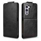 For Fujitsu Arrows Alpha F-51F Magnetic Vertical Flip Leather Phone Case with Buckle(Black) - 2
