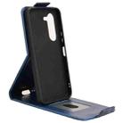 For Fujitsu Arrows Alpha F-51F Magnetic Vertical Flip Leather Phone Case with Buckle(Blue) - 3