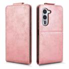 For Fujitsu Arrows Alpha F-51F Magnetic Vertical Flip Leather Phone Case with Buckle(Rose Gold) - 2