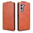 For Fujitsu Arrows Alpha F-51F Magnetic Vertical Flip Leather Phone Case with Buckle(Brown) - 2