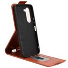 For Fujitsu Arrows Alpha F-51F Magnetic Vertical Flip Leather Phone Case with Buckle(Brown) - 3