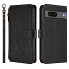 For Google Pixel 7 5G Butterfly Love Flower Multi-card Zipper Wallet Leather Phone Case(Black) - 2