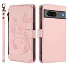 For Google Pixel 7 5G Butterfly Love Flower Multi-card Zipper Wallet Leather Phone Case(Pink) - 2