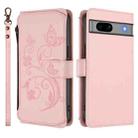 For Google Pixel 7a Butterfly Love Flower Multi-card Zipper Wallet Leather Phone Case(Pink) - 2