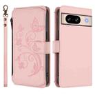 For Google Pixel 8 Butterfly Love Flower Multi-card Zipper Wallet Leather Phone Case(Pink) - 2