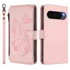 For Google Pixel 10 Pro XL / 9 Pro XL Butterfly Love Flower Multi-card Zipper Wallet Leather Phone Case(Pink) - 2