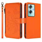 For OnePlus Nord N30 SE 5G Butterfly Love Flower Multi-card Zipper Wallet Leather Phone Case(Orange) - 2