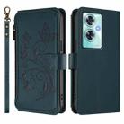 For OnePlus Nord N30 SE 5G Butterfly Love Flower Multi-card Zipper Wallet Leather Phone Case(Dark Green) - 2