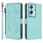 For OnePlus Nord N30 SE 5G Butterfly Love Flower Multi-card Zipper Wallet Leather Phone Case(Mint Green) - 2