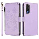 For OnePlus Nord 5 5G / Ace 5 Ultra Butterfly Love Flower Multi-card Zipper Wallet Leather Phone Case(Light Purple) - 2