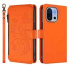 For OnePlus 13T Butterfly Love Flower Multi-card Zipper Wallet Leather Phone Case(Orange) - 2