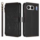 For OnePlus Nord 4 5G Butterfly Love Flower Multi-card Zipper Wallet Leather Phone Case(Black) - 2