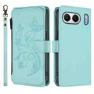 For OnePlus Nord 4 5G Butterfly Love Flower Multi-card Zipper Wallet Leather Phone Case(Mint Green) - 2