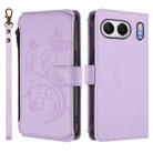 For OnePlus Nord 4 5G Butterfly Love Flower Multi-card Zipper Wallet Leather Phone Case(Light Purple) - 2