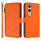 For OnePlus Nord CE4 Lite 5G Butterfly Love Flower Multi-card Zipper Wallet Leather Phone Case(Orange) - 2