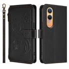 For OnePlus Nord CE4 Lite 5G Butterfly Love Flower Multi-card Zipper Wallet Leather Phone Case(Black) - 2