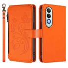 For OnePlus Nord CE4 5G Butterfly Love Flower Multi-card Zipper Wallet Leather Phone Case(Orange) - 2