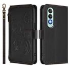 For OnePlus Nord CE4 5G Butterfly Love Flower Multi-card Zipper Wallet Leather Phone Case(Black) - 2