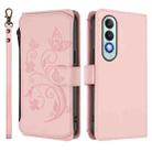 For OnePlus Nord CE4 5G Butterfly Love Flower Multi-card Zipper Wallet Leather Phone Case(Pink) - 2