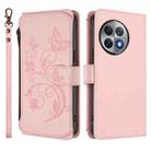 For OnePlus Ace 2 Pro 5G Butterfly Love Flower Multi-card Zipper Wallet Leather Phone Case(Pink) - 2
