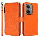 For OnePlus Nord CE3 5G India Butterfly Love Flower Multi-card Zipper Wallet Leather Phone Case(Orange) - 2