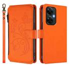 For OnePlus Nord CE 3 Lite 5G / N30 5G Butterfly Love Flower Multi-card Zipper Wallet Leather Phone Case(Orange) - 2