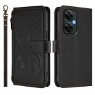 For OnePlus Nord CE 3 Lite 5G / N30 5G Butterfly Love Flower Multi-card Zipper Wallet Leather Phone Case(Black) - 2