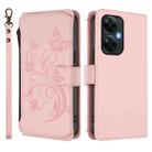 For OnePlus Nord CE 3 Lite 5G / N30 5G Butterfly Love Flower Multi-card Zipper Wallet Leather Phone Case(Pink) - 2
