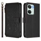 For OnePlus Nord 3 / Ace 2V Butterfly Love Flower Multi-card Zipper Wallet Leather Phone Case(Black) - 2