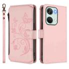 For OnePlus Nord 3 / Ace 2V Butterfly Love Flower Multi-card Zipper Wallet Leather Phone Case(Pink) - 2