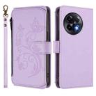 For OnePlus 11R 5G / Ace 2 5G Butterfly Love Flower Multi-card Zipper Wallet Leather Phone Case(Light Purple) - 2