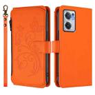 For OnePlus Nord CE2 5G Butterfly Love Flower Multi-card Zipper Wallet Leather Phone Case(Orange) - 2