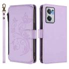For OnePlus Nord CE2 5G Butterfly Love Flower Multi-card Zipper Wallet Leather Phone Case(Light Purple) - 2