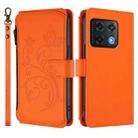 For OnePlus 10 Pro 5G Butterfly Love Flower Multi-card Zipper Wallet Leather Phone Case(Orange) - 2