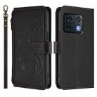 For OnePlus 10 Pro 5G Butterfly Love Flower Multi-card Zipper Wallet Leather Phone Case(Black) - 2
