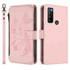 For TCL 30 XL / T701DL Butterfly Love Flower Multi-card Zipper Wallet Leather Phone Case(Pink) - 2