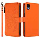 For TCL 30Z / T602DL / 30 LE / T602DL Butterfly Love Flower Multi-card Zipper Wallet Leather Phone Case(Orange) - 2