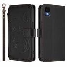 For TCL 30Z / T602DL / 30 LE / T602DL Butterfly Love Flower Multi-card Zipper Wallet Leather Phone Case(Black) - 2