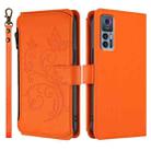 For TCL 30 4G / 5G / 30+ Butterfly Love Flower Multi-card Zipper Wallet Leather Phone Case(Orange) - 2