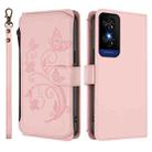 For TCL 50 5G / 50 XE NxtPaper 5G Butterfly Love Flower Multi-card Zipper Wallet Leather Phone Case(Pink) - 2