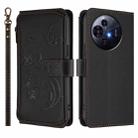 For TCL 50 NxtPaper / 50 Pro NxtPaper 5G Butterfly Love Flower Multi-card Zipper Wallet Leather Phone Case(Black) - 2