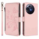 For TCL 50 NxtPaper / 50 Pro NxtPaper 5G Butterfly Love Flower Multi-card Zipper Wallet Leather Phone Case(Pink) - 2